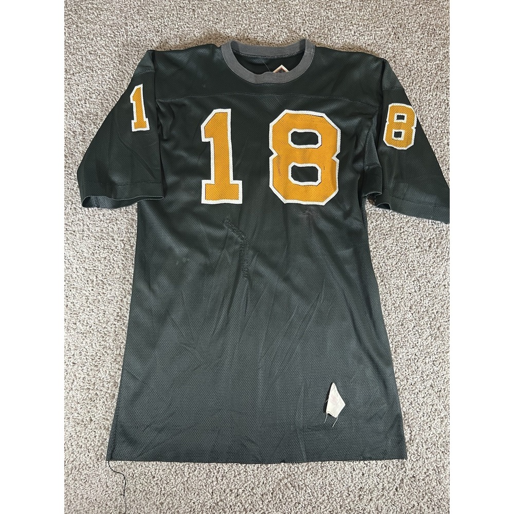 Vintage 60s Champion Calhoun Football Jersey Shirt Black/Yellow Mens M/L #18‎